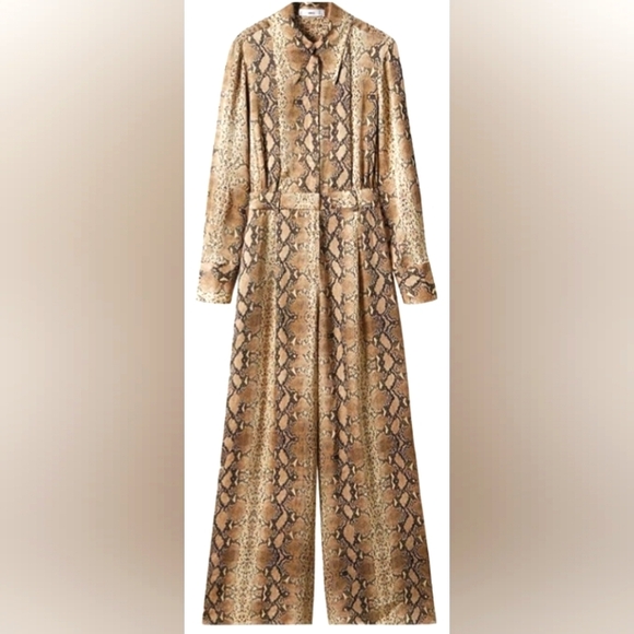 PrettyLittleThing Pants - Snakeskin print Long sleeve Jumpsuit